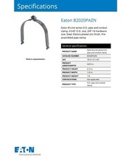 B-Line B2020PAZN 6 Inch Pre-Assembled Conduit Clamp 11 Gauge Zinc Plated Steel