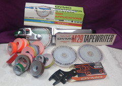 Vintage DYMO M-29 Tapewriter + accessories & NIB Corner Rounding #9-1631