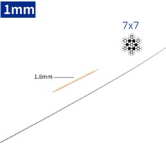 304/A2 Stainless Steel Wire Rope Cable Dia 0.3mm 0.4mm 0.45mm 0.5mm 0.6mm 0.8mm