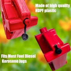 2-Pack Gas Can Vent Caps, Black Replacement Rear Vent Screw Caps for Most Fuel,