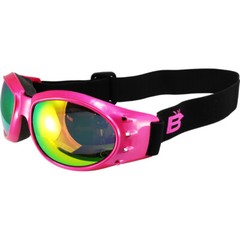 Birdz Eyewear Eagle Womens Motorcycle Goggles Pink Frame Pink Mirror Lens