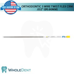 Orthodontic Dental CrNi 3 Strands Wire Twist Flex .032″ (Ø0.80mm) Intraoral