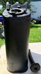 Vtg USMC Military 5 Gallon Metal Gas Can Black Jerry Can w/Flexible Cap Spout (B