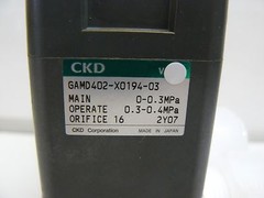 CKD GAMD402-X0194-03 PNEUMATIC ACTUATED CHEMICAL VALVES 0-0.3 MPA NEW