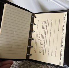 Vintage 1974 Gucci Brown Leather Mini Agenda/Wallet Made In Italy /No Pen