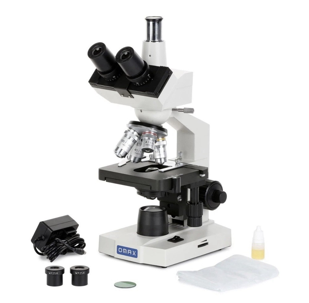 OMAX M83EZ 40X-2500X LED Trinocular Lab Compound Microscope w/ Mechanical Stage