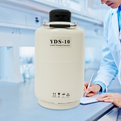 10L Liquid Nitrogen Container LN2 Nitrogen Cryogenic Container Tank 5cm Caliber