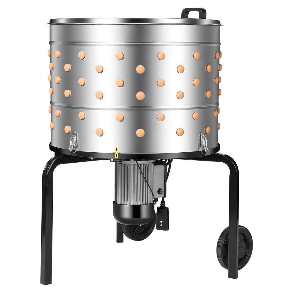 VEVOR 25.6″ Electric Chicken Plucker Machine 1200W & 275RPM 158 Fingers & Wheels