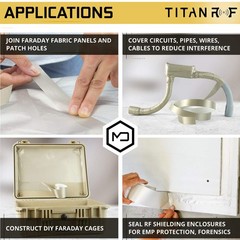 Mission Darkness TitanRF Faraday Tape // High-Shielding Conductive Adhesive