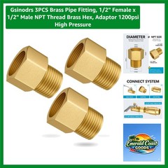 Corrosion-Resistant Brass Pipe Fitting Set, 1/2