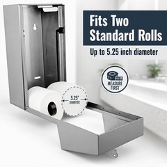 Commercial Toilet Paper Dispenser – 304 Stainless Steel Double Roll Holder – …