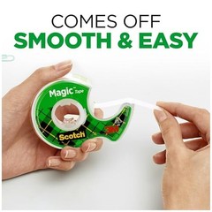 Scotch Invisible Matte Finish Magic Tape with Dispensers 3/4 Inches x 300 Inches