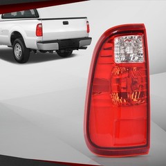 Left Tail Light Assembly Red Lens w/o Bulbs Ford F250/350/450/550 SD 08-16