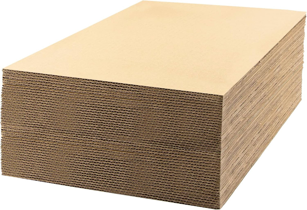 Golden State Art, 50 Pack 11X17 Corrugated Cardboard Sheets Cardboard Inserts Fl