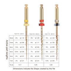 Dental Endodontic Endo Rotary Niti Files Gold Taper Engine Use X1-X3 25mm AZDENT