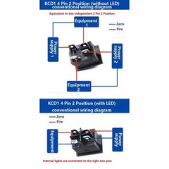 2 3 Position Rectangular Rocker Switch Latching On Off 2/3/4/6 Pin 250V 16A
