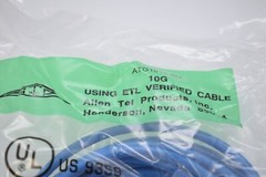 NEW ALLEN TEL ATG1015-BU Cat 6A 10Gb Patch Cable, 15 ft., Blue