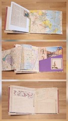 Junk Journal Travel Theme Handmade 54 pages