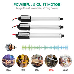 12V Electric Micro Linear Actuator 1.2″ 2″ 3″ 4″ Stroke Fast Speed Up To 6inch/s