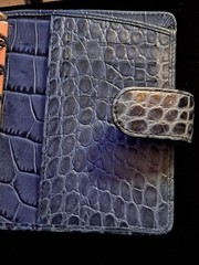Filofax Pocket Classic Croc Organiser Planner Diary Indigo Leather w 2026 Refill