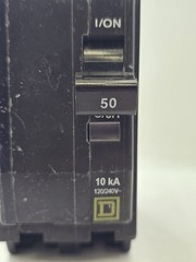 Square D QO250 Plug-In Circuit Breaker 2 Pole 50 Amp 120/240V 10kA 50A QO