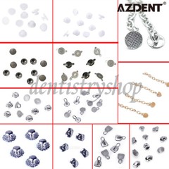 12 Type AZDENT Dental Orthodontics Lingual Buttons For Bondable Round Mesh Base