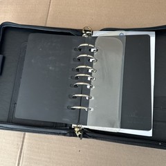 VTG Franklin Covey Genuine Leather Zipper Binder, Dark Green 10.5”x8”x2” (SC470)