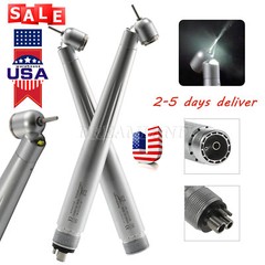 Dental LED Surgical 45 Degree High Speed Handpiece 2/4 Holes or FG Burs