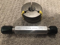 7/8-14 UNF Ring And Plug Thread gage Set USA Made
