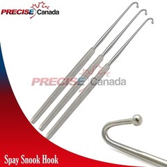 5 Pcs Spay Snook Hook 8″ Ball Tip Veterinary Surgery Instruments