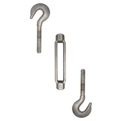3/4 Inch x 6 Inch HOOK HOOK Turnbuckle Galvanized Drop Forged Steel Marine Boat