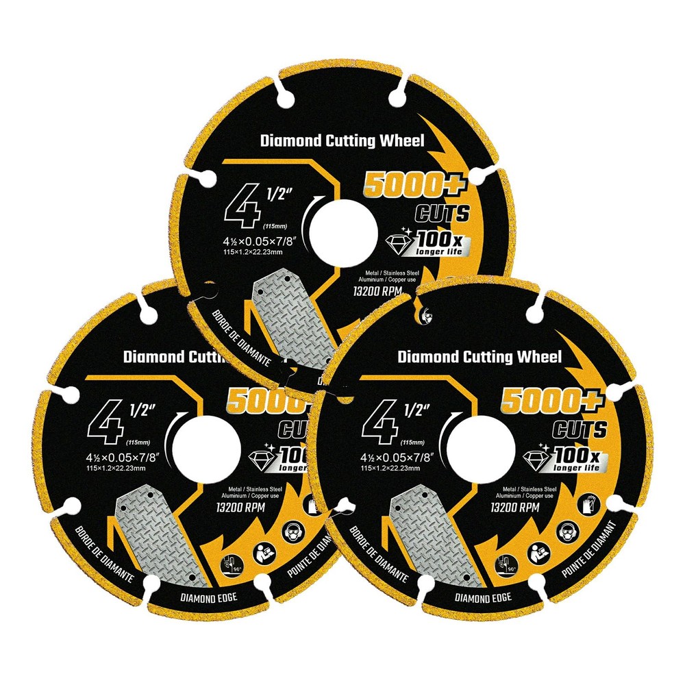 Revvstark 4.5in Diamond Cut Off Wheel 7/8″ Arbor Metal Cutting Disc