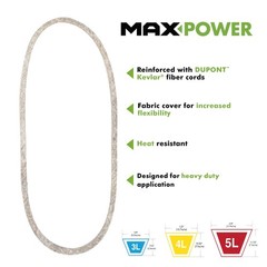 Maxpower 347574 Premium Belt Reinforced with Kevlar Fiber 5/8″ X 29″, beige