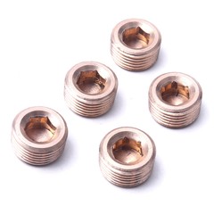 20Pcs Brass 1/8″ 1/4″ 3/8″ 1/2″ NPT Brass Internal Hex Thread Socket Pipe Plug