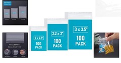 Versatile 300 PCS Assorted Plastic Bags – Mini Storage Solutions for Crafts