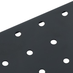 4 Pack 12″x12″ Heavy Duty Black Metal Pegboard Panels Pegboard Wall Organizer