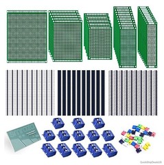 104pcs Double Sided PCB Board Kit Prototype Boards for DIY Soldering Electronic