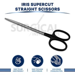 Supercut Iris Scissors Straight Surgical Instruments 4.5″ Stainless German Grade