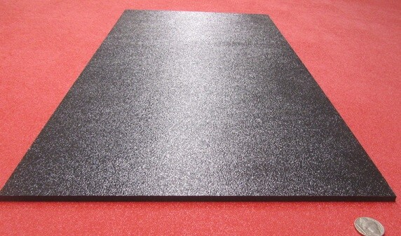 Black ABS Sheet 1/4″ (.236″) X 12″ X 24″ Haircell Textured One Side