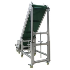 Electric PVC Belt Climbing Conveyor Inclined Conveyor for Assembly Lines 7.8″ W
