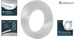 Clear Vinyl PVC Tubing 20ft, 3/16″ ID x 5/16″ OD, Low Pressure