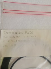 DAMCOS A/S 219-0413 SET OF SEALS FOR RLS 222 ACTUATOR REPAIR/SEAL KIT NEW