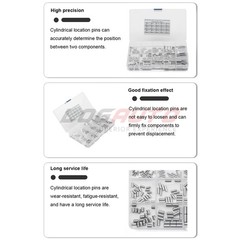 300pcs M2 M3 M4 Dowel Pin Cylindrical Pin Set Locating Pins Kit Stainless Steel