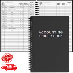 Accounting Ledger Book – A5 Check Register for Small Businesses & Personal Use,