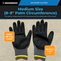 Sandbaggy A6 Cut Resistant Work Safety Gloves – Nitrile Coated Palm