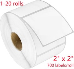 2″x2″ White Square Direct Thermal Labels For Zebra & Rollo Printers 700/Roll