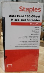 Brand New Staples 150-Sheet Micro-Cut Multi-Media Shredder