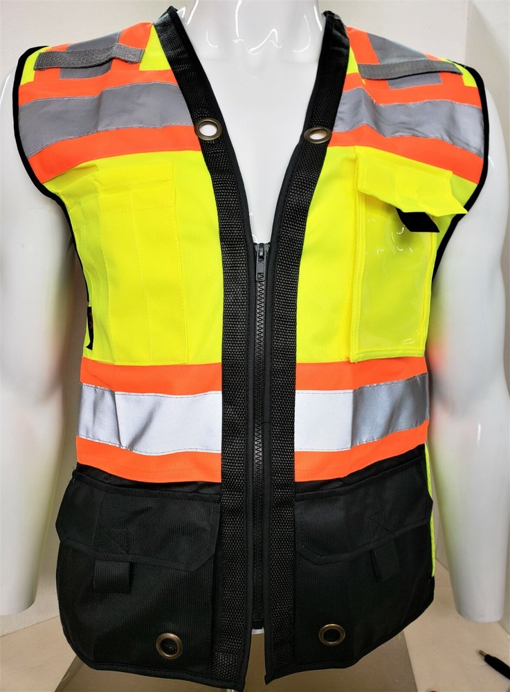 FX Surveyor Two Tone Yellow Safety Vest ANSI/ ISEA 107-2015 Approved