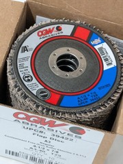 CGW Flap Disc: 4-1/2" Dia, 7/8" Hole, Aluminum Oxide, Type 29 Box of 1