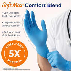Supmedic Medical Soft Max™ Nitrile Exam Gloves, 100 Count Latex-Free….